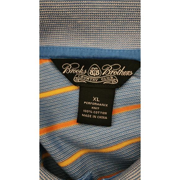 Brooks Brothers Country Club Performance Blue W/ Stripes Short Sleeve Shirt Size - Picture 3 of 5